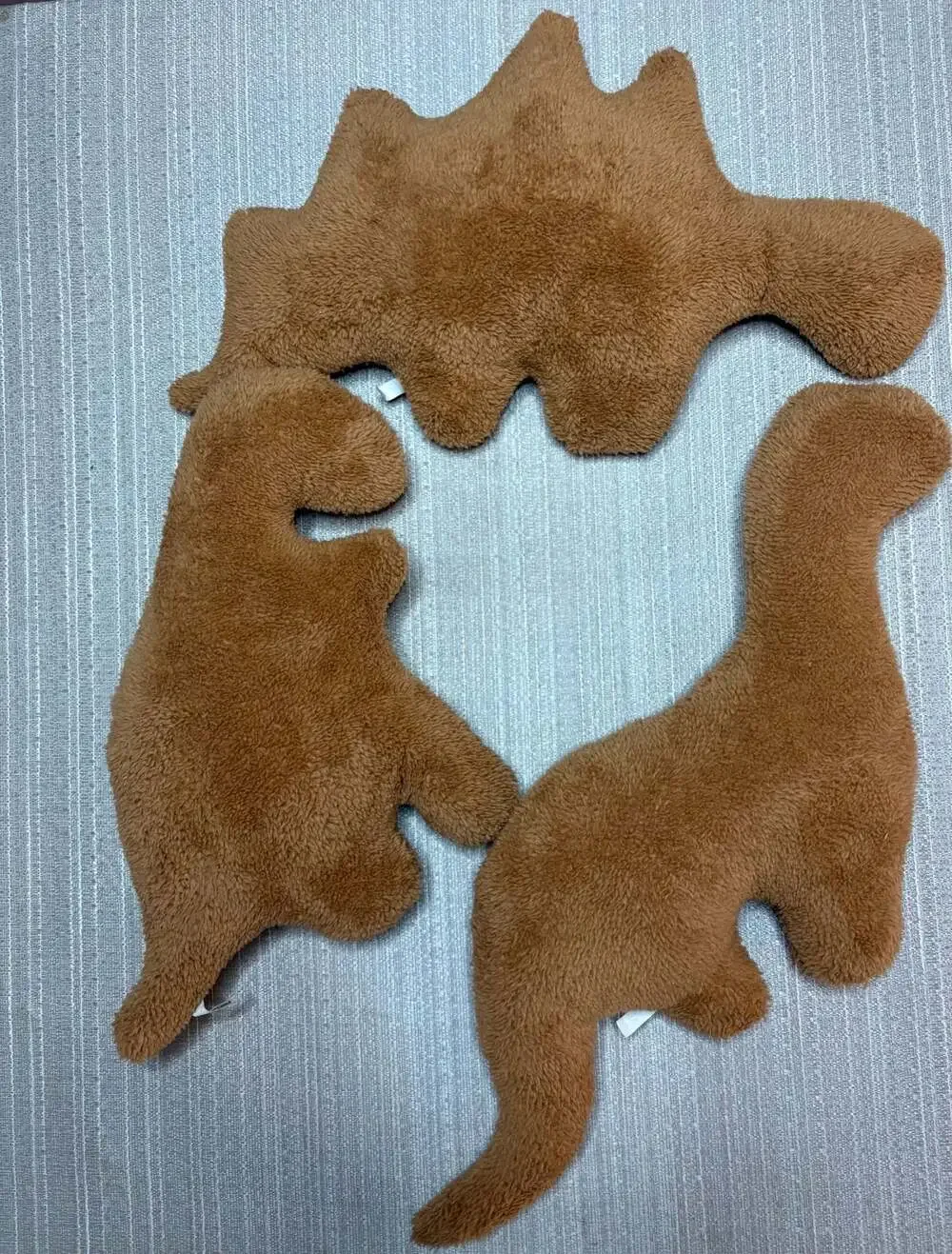 Dinosaur Nugget Style Plush Pillows, Set of 3